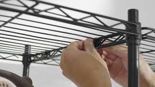 REIBII 72.8” W Metal Shelving Units, Adjustable Wire Shelves for