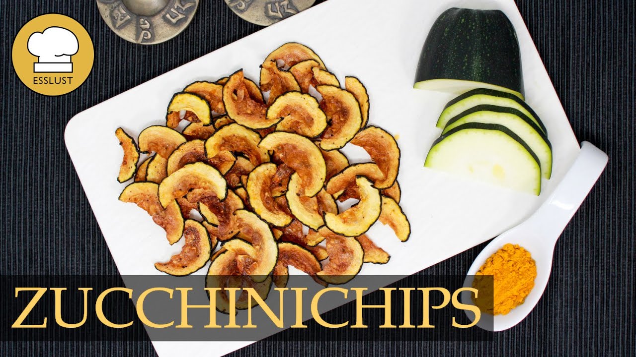 ZUCCHINI CHIPS selber machen - kalorienarmer Snack und low carb