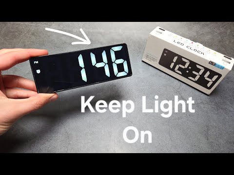 Keep Light On & Prevent from Going Dark - LED Clock With Alarm & Large Digital Display GH0712L LC001