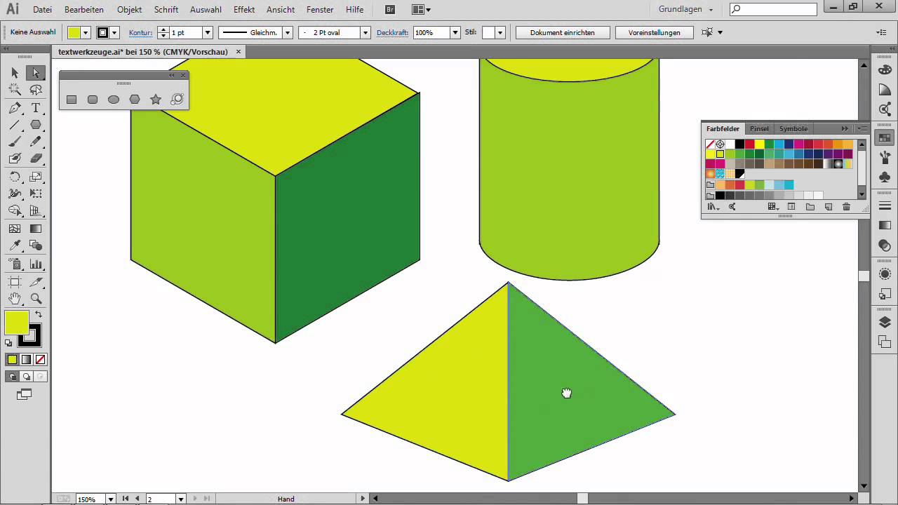 Mit Grundelementen Gestalten Adobe Illustrator Cc Youtube