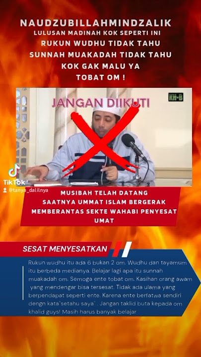 KHALID BASALAMAH TIDAK TAHU RUKUN WUDHU ADA BERAPA ! AKHIRNYA NGARANG