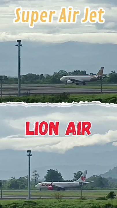 Suara Mesinnya Menggelegar Saat Pesawat Super Air Jet dan Lion Air Take Off #shorts