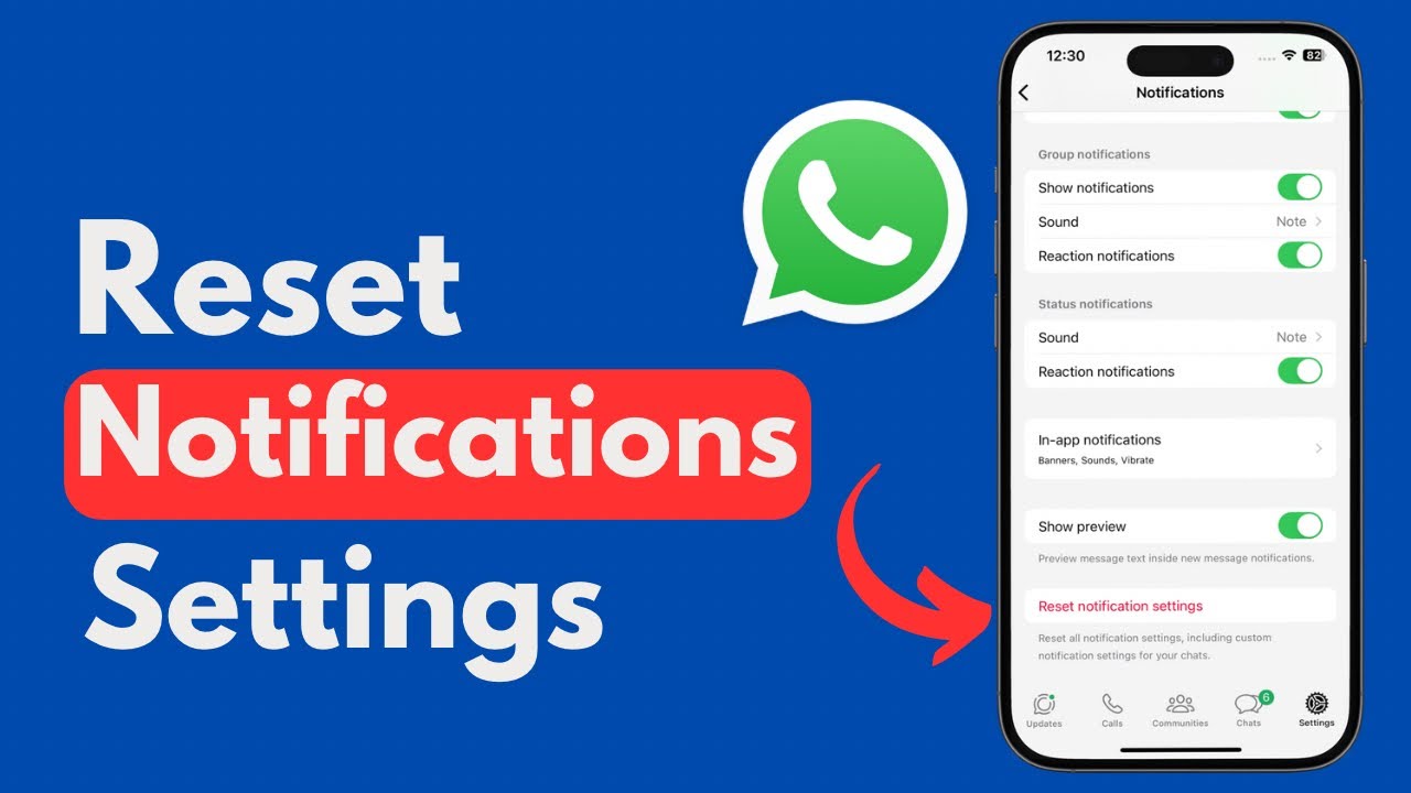 How To Reset Whatsapp Notification Settings Iphone - YouTube
