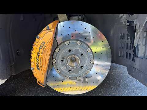 Mercedes-Benz AMG C-63s with Ceramic Rotors, Front Brake Pads Change