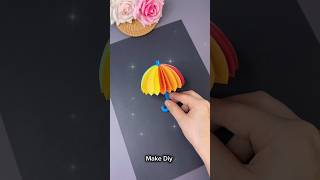 How to Make Mini Rainbow Umbrella 🌈☂️ | Easy Paper Craft in 1 Minute #shorts #viralshort #craft