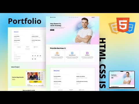 How to Create a Responsive Portfolio Website | HTML, CSS, JavaScript ...