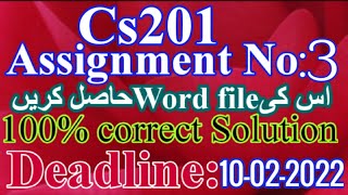 cs201 Assignment no 3 2022 #Cs201assi3 @mnheroboss9969