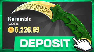 DEPOSITING MY KARAMBIT LORE ON CSGOROLL!