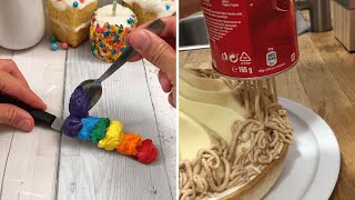 Easy as Cake 🎂 Tiramisu Basket☕️ No-Skills-Needed Cake Decorating🍭 Chestnut White Chocolate Cake🌰 screenshot 4