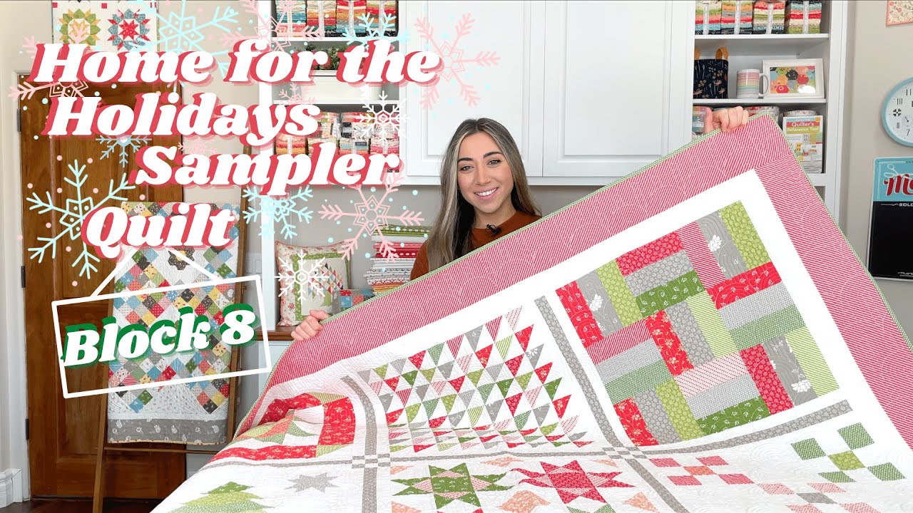 Home for the Holidays Sampler Quilt - Block 8: Rail Fence Block
