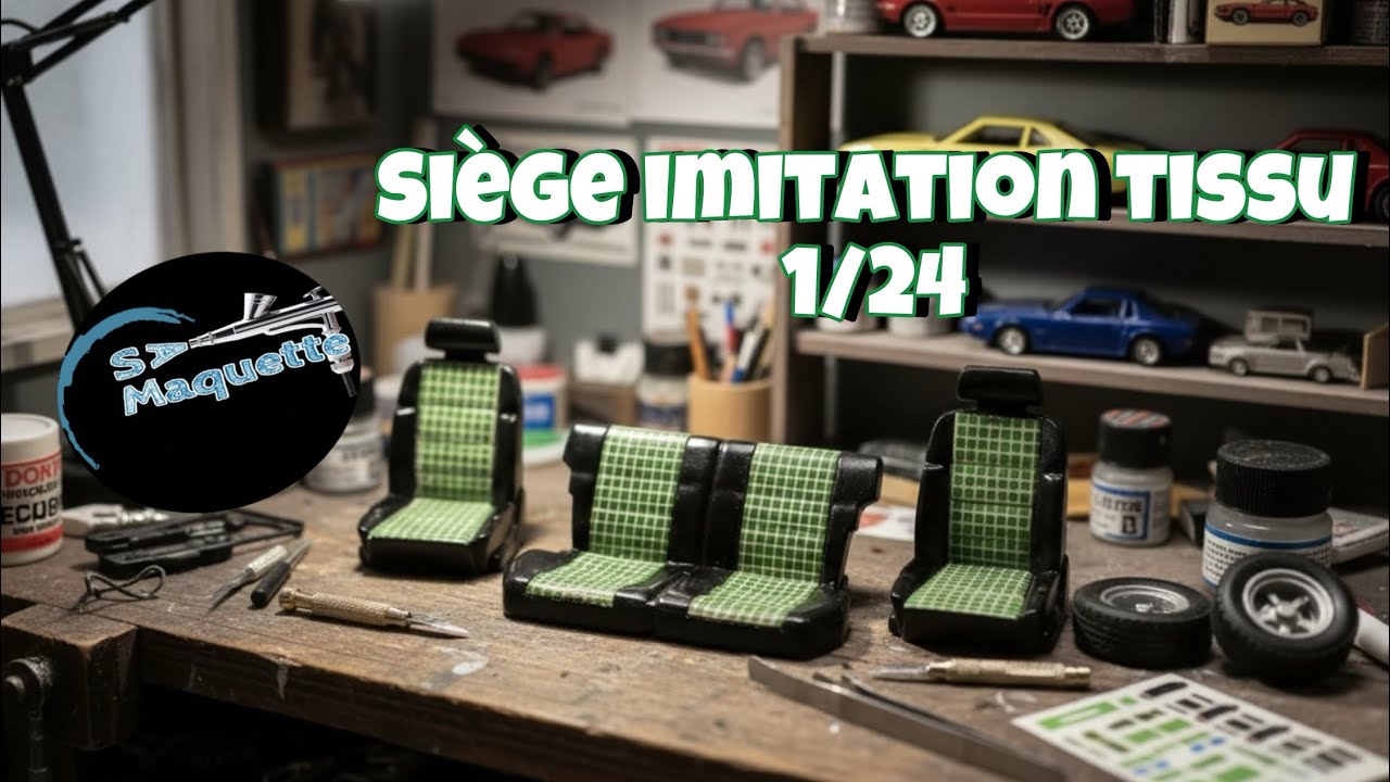 Réalisation de "l'imitation tissu" sur mes sièges de la 205 GTI