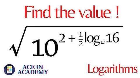 Find the value of this logarithm | Logarithm | Quantitative Aptitude