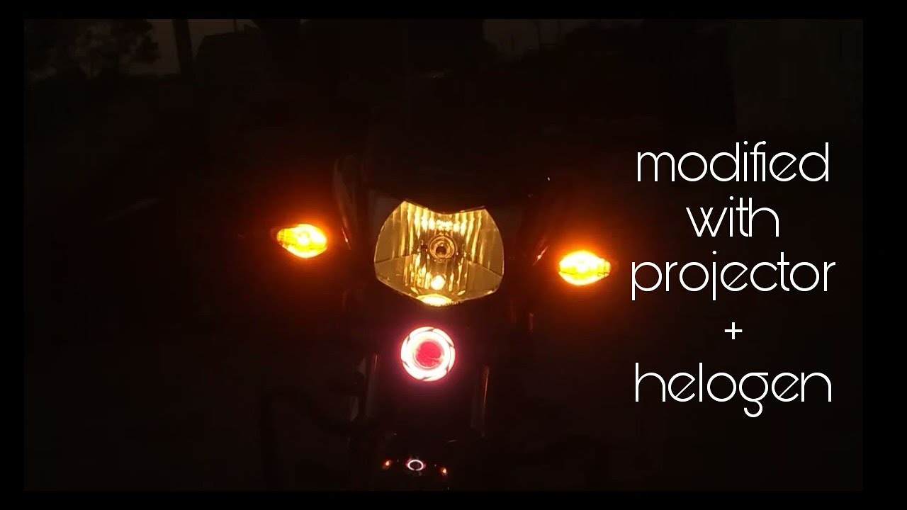 honda shine modified with projector 