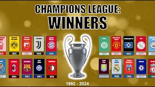 Champions League Winners 1956- 2024