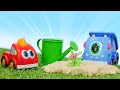 Машинки Мокас сажают цветы! Мультики для детей и видео для малышей