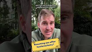 Hysterectomy recovery: return to intimacy. Hysterectomy recovery: return to intimacy.