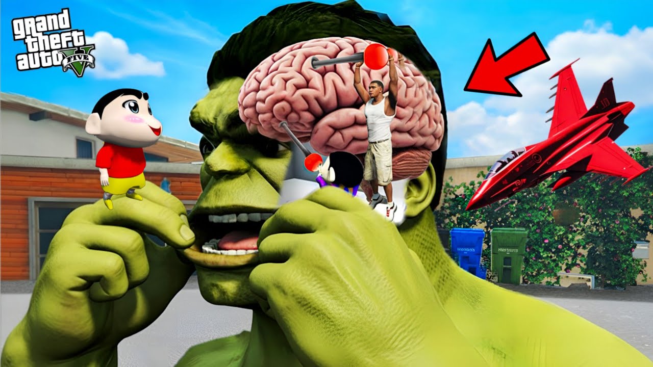 GTA 5 : Franklin And Shinchan Enter Hulk's Head & Control His Brain! | GTA V Bangla Gameplay
