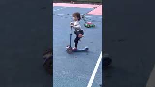 Luca riding his scooter 30’months old on sport court by Asha Max 7 views 1 year ago 1 minute, 18 seconds