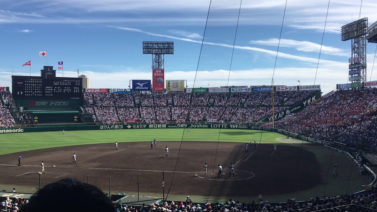 習志野高校　美爆音「星空のディスタンス」フルバージョン　バックネット裏より　2019年　甲子園