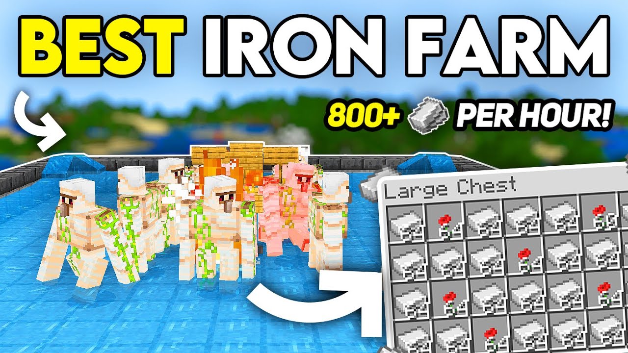 NEW BEST EVER IRON FARM Tutorial in 1.21 Minecraft Bedrock ! (FailProof)