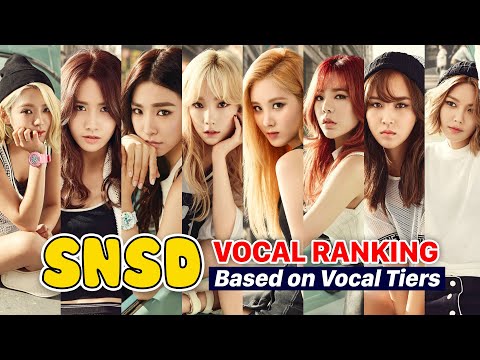 SNSD vocal tier list, Girls' Generation vocal tier ranking 2023 | Kpop vocal ranking 2nd gen