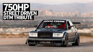 DTM Inspired Twin Turbo V8 Swapped Mercedes 190e  The Wildest Mercedes at SEMA??