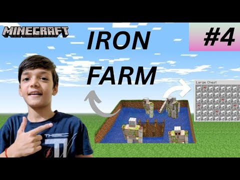 I MADE THE BEST IRON FARM IN MINECRAFT SURVIVAL SERIES - 4 - YouTube