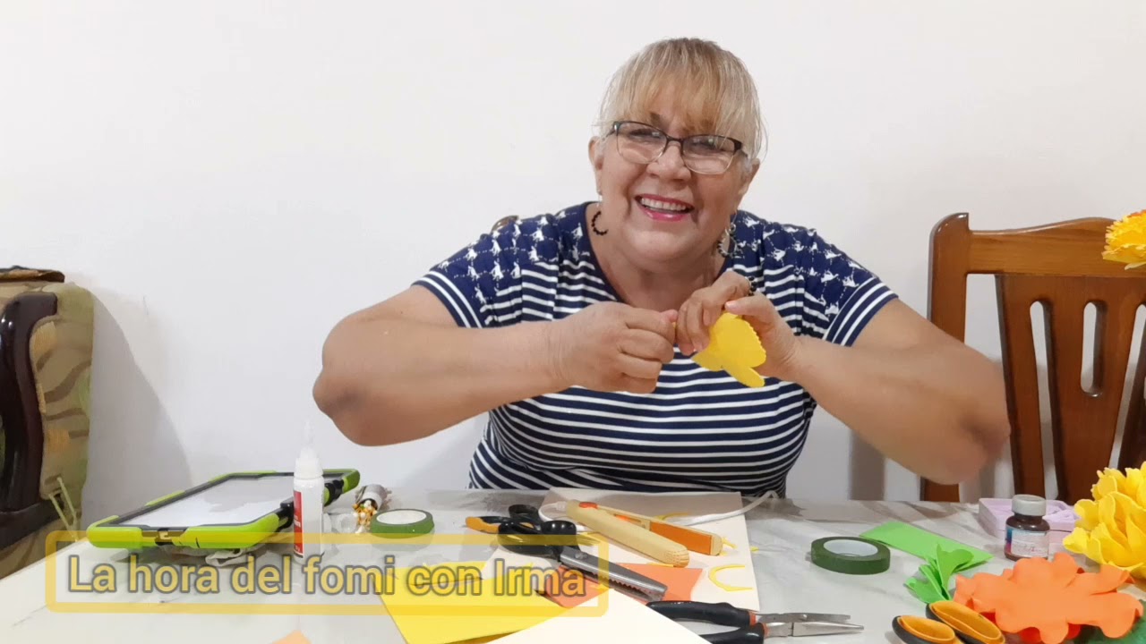 Flores de cempasúchil de Goma Eva (fomi) SIN MOLDE 🏵🏵.