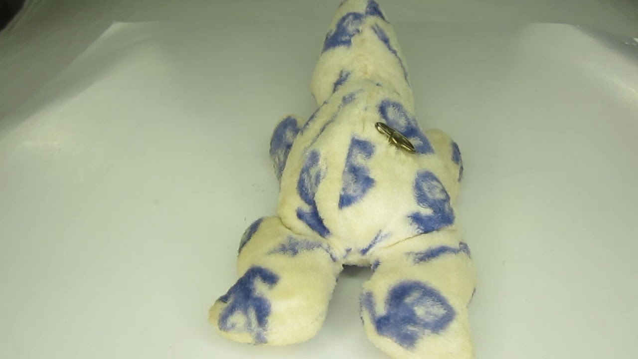 Vintage Baby Doll Rubber Vinyl Face Type Wind Up Music Box Plush 10" WORKS Video