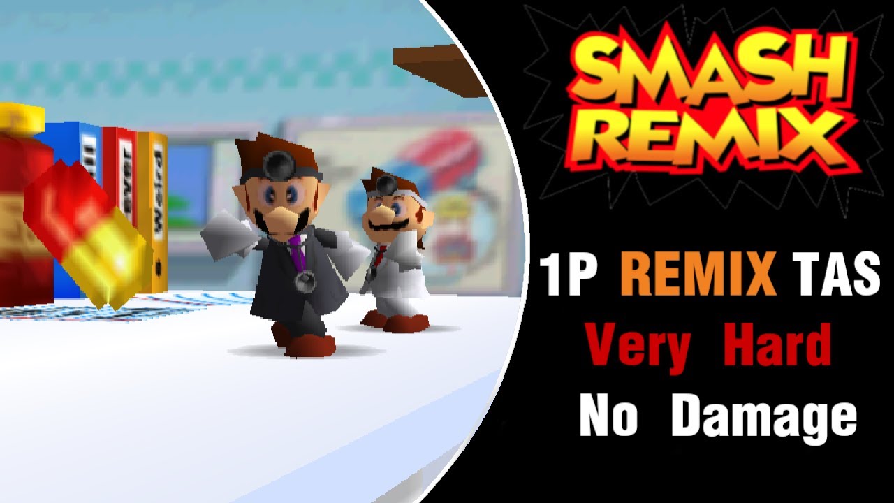 Smash Remix [TAS] - Dr. Luigi Remix Mode (Very Hard, No Damage)