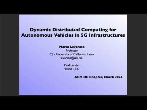 Dynamic distributed computing for autonomous vehicles in 5G infrastructures