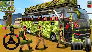 US Army Military Transport Bus Driving Simulator 3D || Army Bus Game - Android Gameplay screenshot 5