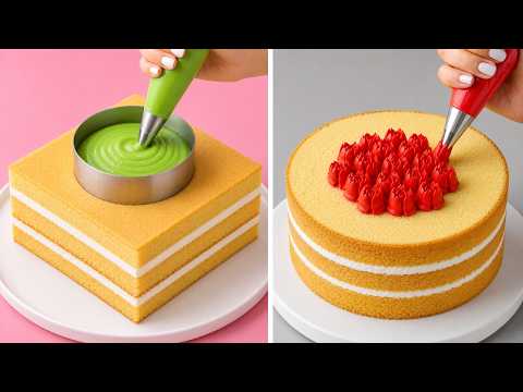 Amazing Cake Decorating Tutorial | Beautiful Purple Piping Tips For Beginners