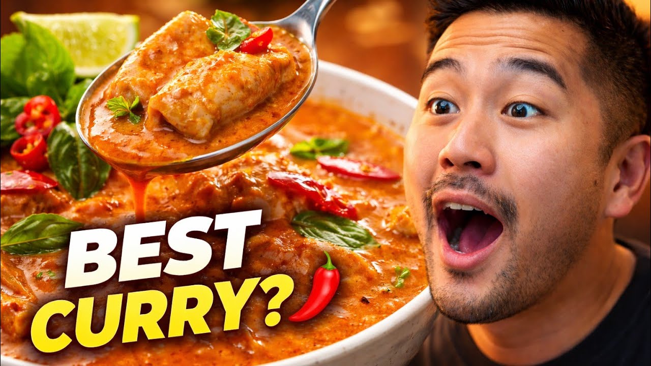 Красное карри Пананг в ресторане King of Thai Boat Noodles 🔥 Тайская домашняя еда. Видеоблог о пу...