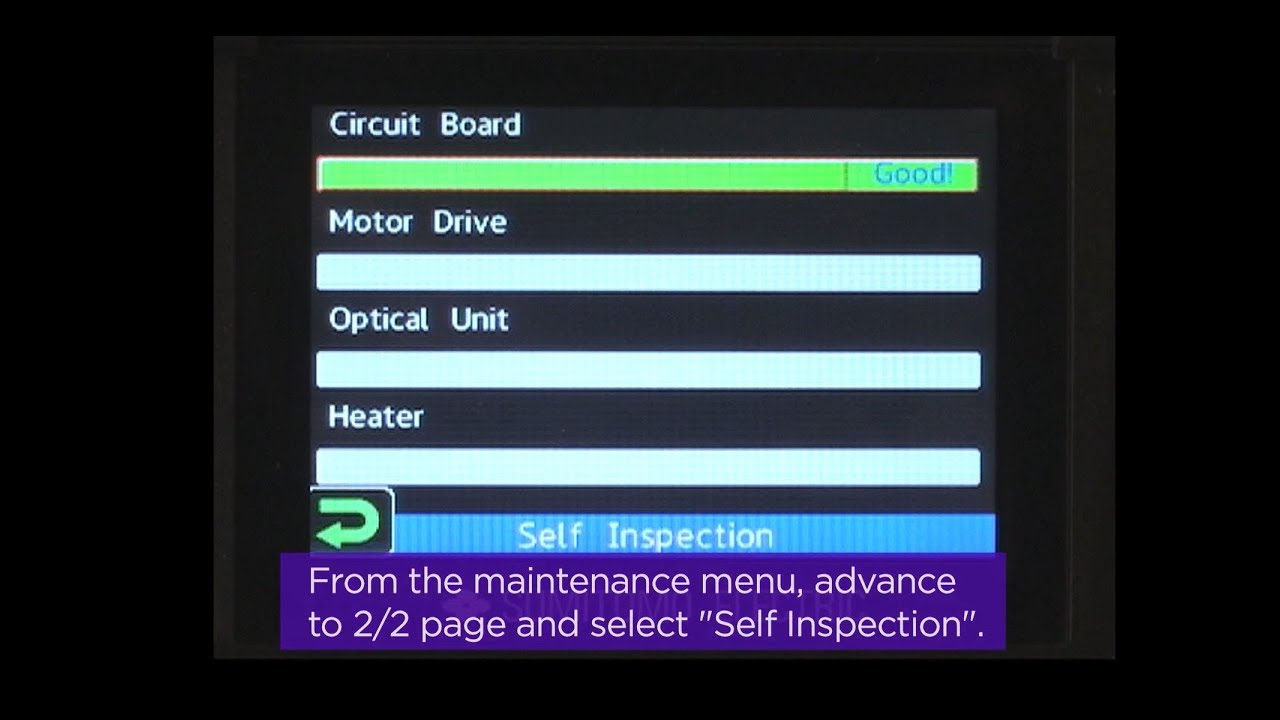 Performing Self Inspection (Help Video for TYPE-201eM4(no21))