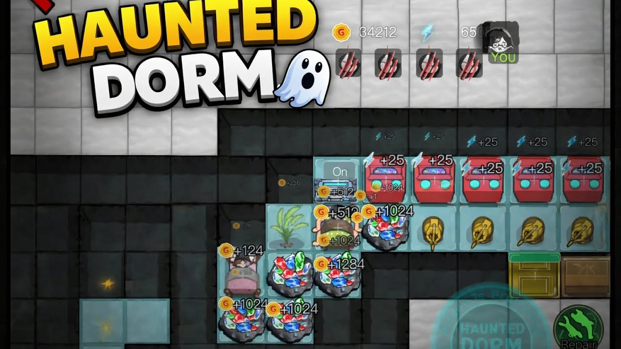👻 Haunted Dorm Gameplay Impossible Win 😎  Ultimate Defence Build #haunteddorm #gameplay #viralvideo 