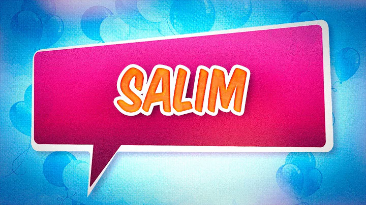 Joyeux anniversaire Salim