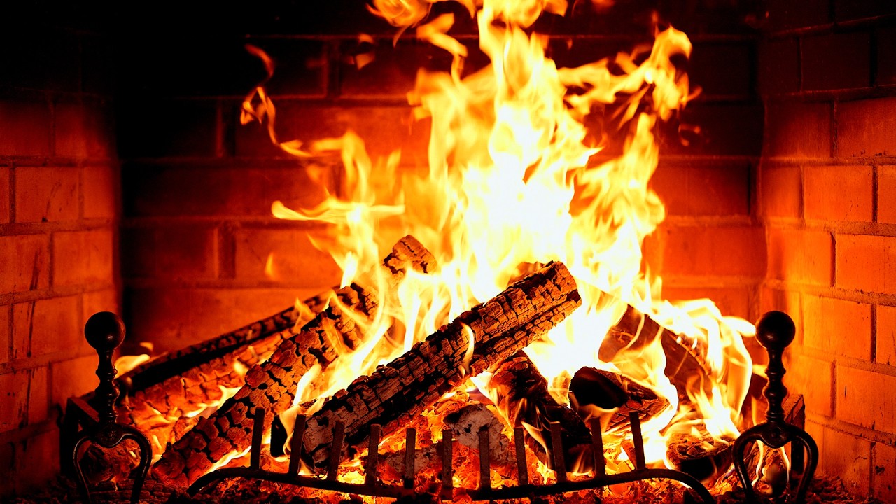 🔥 Fireplace 4K UHD! Fireplace with Crackling Fire Sounds. Fireplace Ambience