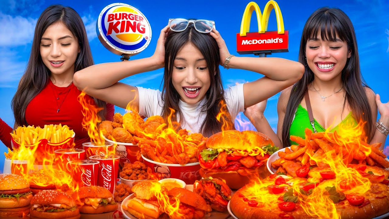 Eating the SPICIEST FOOD of every fast food restaurant 🥵🌶️ | eslis