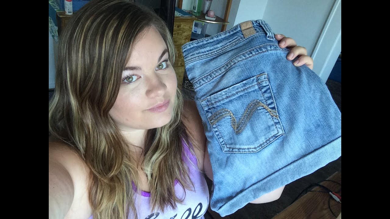 DIY turn your chub rub jeans into shorts + give away YouTube
