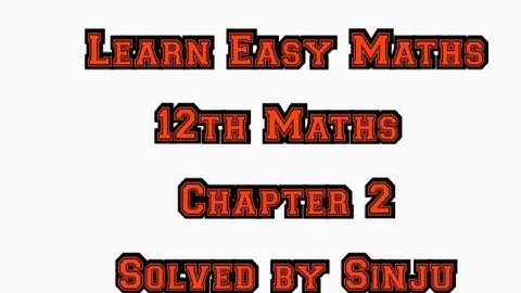 12th Maths Chapter 2 Exercise 2.5 problem 1 Samacheer State board Tamil English medium