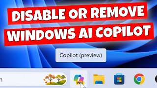 how to remove or disable windows copilot ai assistant