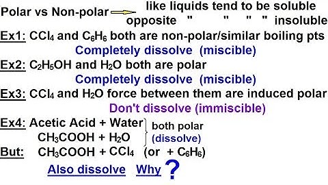 Chemistry - Solutions (16 of 53) Solubility: A Closer Look