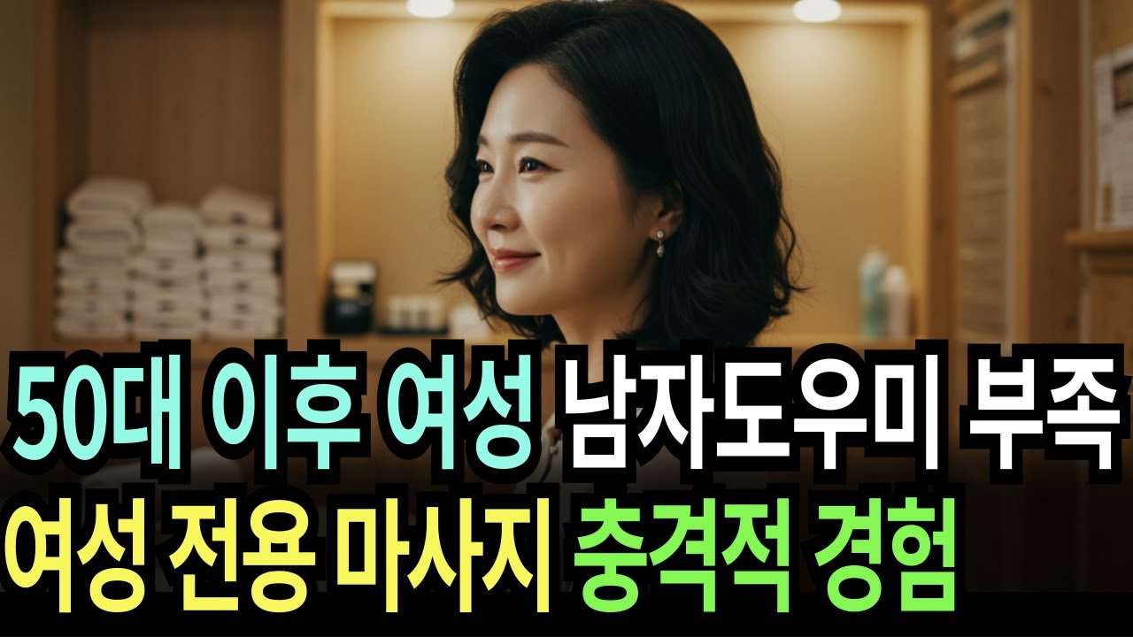 Outline Video 실화사연-남자 도우미가 부족하다는 여성 전용 마사지 다녀온 충격 고백 반전 실화 | 황혼 | 재혼 | 노후 | 실버 | 노후지혜 | 노후사연 | 황혼연애