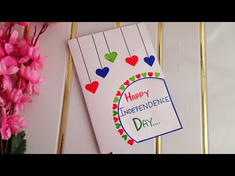 DIY - independence day Card making ideas | white paper independence day greeting card 2023