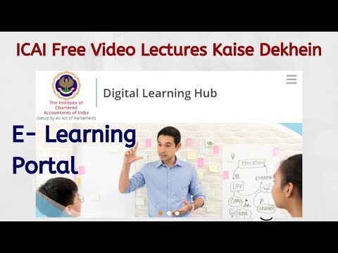 Good News - ICAI Free Video Lectures - New E Learning Portal