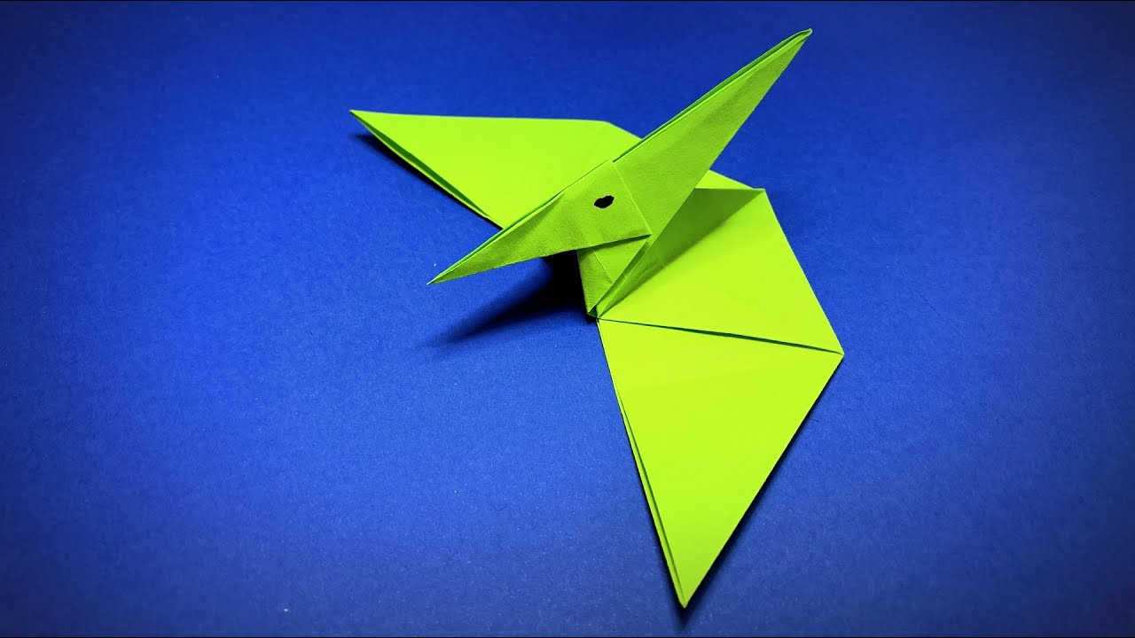 Origami Dinosaur Pterosaur How to make a Paper Dinosaur Pterosaur