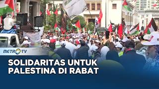 Ribuan Orang Demo di Rabat Solidarity untuk Palestina