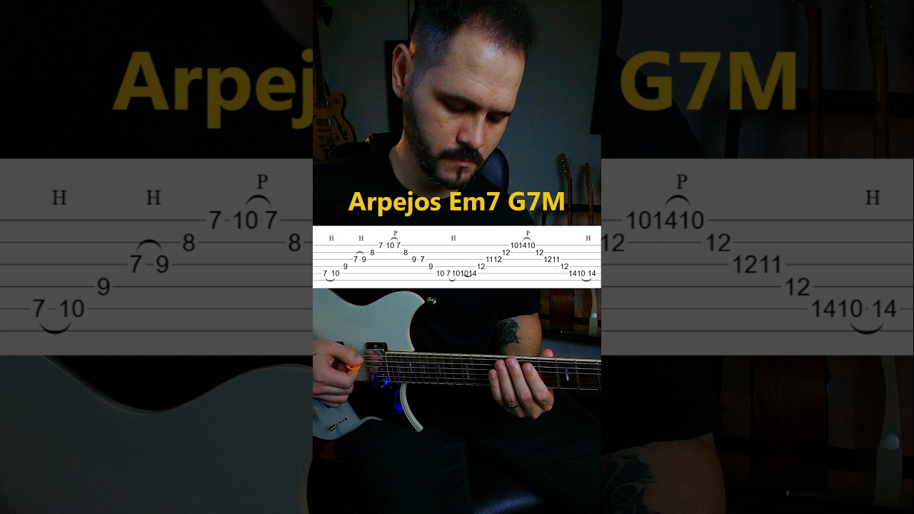 Arpejo sensacional pra estudar na guitarra! #arpejos #guitarra #guitarist #guitartechniques