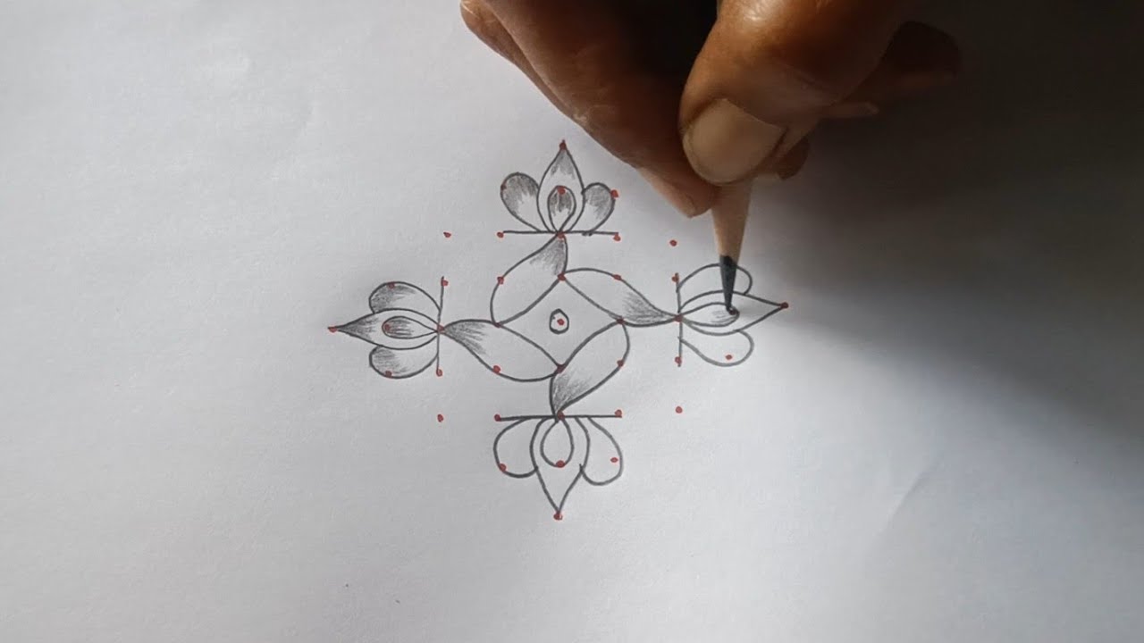 9*1 dots simple muggu 🌺🌺#rangoli #muggulu #rangolidesigns #kolamdesigns #dailymuggulu #fridaymuggu